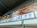 Costco Food Court Menu Board with Prices and Pictures