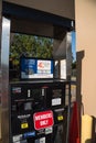 Costco gas station with customers refueling