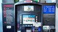 Close-up shot of the Gasoline pump at a Gas Station at a Costco Wholesale Warehouse Store