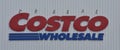 A Costco Wholesale warehouse sign