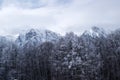 Costila peak and Coltii Morarului peak seen from Grecului peak Royalty Free Stock Photo