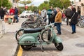 Vintage motos exhibition on \