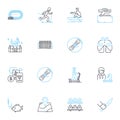 Costly expense linear icons set. Overspending, Extravagance, Splurging, Luxurious, Wasteful, Extravagant, Overpriced Royalty Free Stock Photo