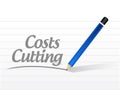 costs cutting message illustration Royalty Free Stock Photo