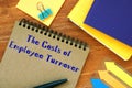 The Costs of Employee Turnover phrase on the sheet