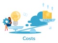 Costs flat vector illustration