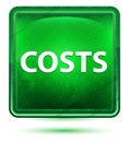 Costs Neon Light Green Square Button Royalty Free Stock Photo