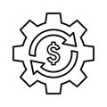 Costs Optimization Icon. Line, outline design