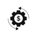 Costs optimization icon symbol on white background Royalty Free Stock Photo
