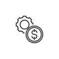 Costs optimization line icon