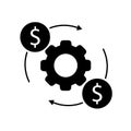 Costs optimization vector icon. Production efficiency illustration sign. expense symbol.