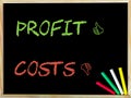 Costs versus Profit Royalty Free Stock Photo