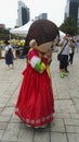 Costume cosplay in Korean traditional dress Hanbok
