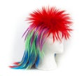 Fashion vivid color wig on white background Royalty Free Stock Photo