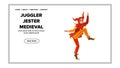 costume juggler jester medieval vector Royalty Free Stock Photo