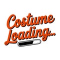 costume loading halloween text design with orange progress bar graphic Royalty Free Stock Photo