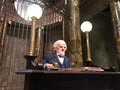 Stern Goblin teller in Gringotts Bank from Harry Potter film