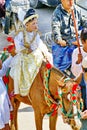 Costumed child on a horse in a parade in Myanmar Royalty Free Stock Photo