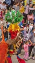 Dancers and spectators at the Diablada