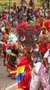 Dancers and spectators at the Diablada