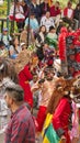 Dancers and spectators at the Diablada