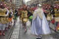 Costumed dancers at a street parade - Demon Warriors