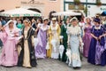 Costumed entertainers on the streets of Varazdin Royalty Free Stock Photo