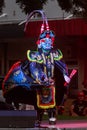 Costumed and masked Chinese dancer, Chinese New Year