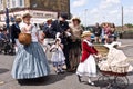 Costumed members of the Dickens Festival Parade