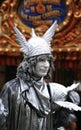 Mime impersonating Asterix at a public fair in Vienna, Austria