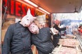 Costumed Pigs on Carnival in Dusseldorf Royalty Free Stock Photo