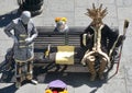 Costumed Street Performers in Jackson Square.