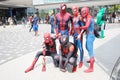 Costumers roleplaying Spiderman at Cosfest 2019 in Singapore