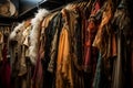 Costumes rack in theatre. Generate ai Royalty Free Stock Photo