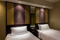 Cosy hotel beds Royalty Free Stock Photo