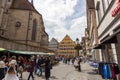 Cosy street in picturesque town Tuebingen in Germany. Traditional old german houses