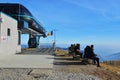 Gondola Carp cable car transportation at Cota 2000 station in Bucegi Mountains