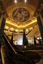 Interior and casino of the Venetian, a luxury hotel in Macau Royalty Free Stock Photo