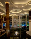 Cotai Macau Grand Hyatt Hotel Lobby High Ceiling Interior Design Luxury Lifestyle Wind Water Fengshui Arrangement