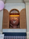 Cotai Macau Line Friends Hotel Lisboeta Lobby Casa de Amigos Party Character Brown Bear Chicken Cony Rabbit Anime Cartoon Props