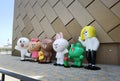 Cotai Macau Line Friends Hotel Lisboeta Lobby Casa de Amigos Party Character Brown Bear Chicken Cony Rabbit Anime Cartoon Props