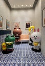 Cotai Macau Line Hotel Lisboeta Lobby Friends Party Character Brown Bear Chicken Cony Rabbit Anime Cartoon Props Event Display