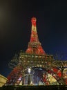 Cotai Macau Parisian Hotel Casino Macao Art Nouveau Eiffel Tower Lighting Design Leds Ambience Photo Night Scenery Colorful