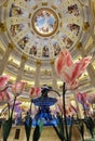 Cotai Macau Parisian Hotel Interior Design Macao Giant Tulips Flower Deco Spring Casino Indoor Fountain Romantic French Lifestyle Royalty Free Stock Photo