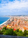 Cote d`Azur beachfront, Nice, France Royalty Free Stock Photo