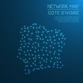 Cote D`Ivoire network map.