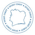 Cote D`Ivoire vector map sticker.