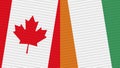 Cote D lvoire and Canada Two Half Flags Together