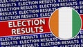 Cote D lvoire Circular Flag with Election Results Titles