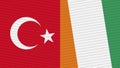 Cote D lvoire and Turkey Two Half Flags Together